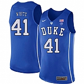 Duke Blue Devils 41 Jack White Blue Nike College Basketball Jersey Dzhi,baseball caps,new era cap wholesale,wholesale hats